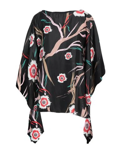Cavalli Class Woman Top Black Size S Polyamide, Silk In Black