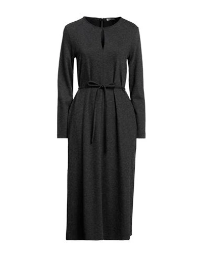Shop Cappellini By Peserico Woman Midi Dress Steel Grey Size 6 Viscose, Virgin Wool, Polyamide
