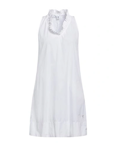 Shop European Culture Woman Mini Dress White Size Xxl Cotton