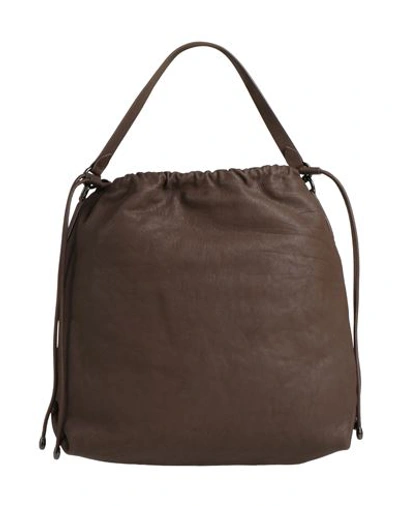 Shop Gentryportofino Woman Handbag Cocoa Size - Soft Leather In Brown