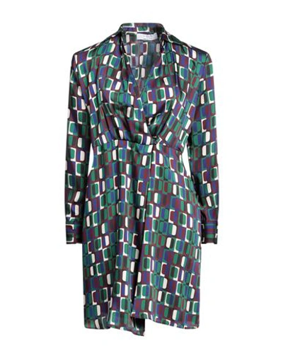 Shop Kaos Woman Mini Dress Green Size 12 Polyester