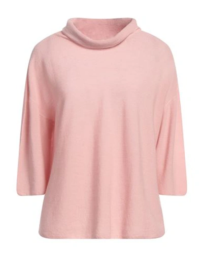 Shop Gentryportofino Woman Turtleneck Pink Size 8 Cashmere