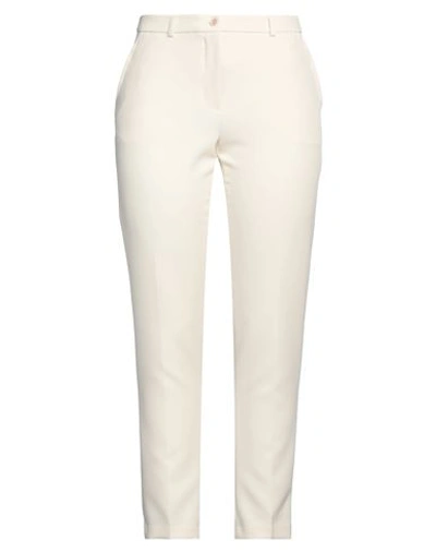 Seventy Sergio Tegon Seventy Venezia Woman Pants Cream Size 12 Polyester, Elastane In White