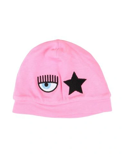 Shop Chiara Ferragni Newborn Girl Hat Pink Size 3 Cotton