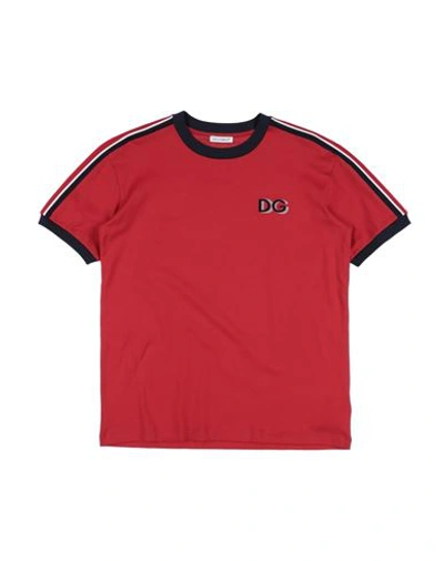 Shop Dolce & Gabbana Toddler Boy T-shirt Red Size 7 Cotton, Elastane