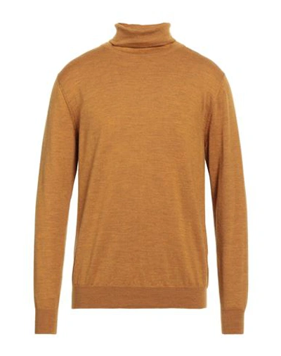 Lardini Man Turtleneck Ocher Size 44 Wool In Yellow