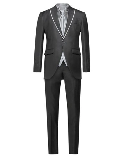 Shop Evento By Carlo Pignatelli Man Suit Lead Size 38 Virgin Wool, Viscose In Grey