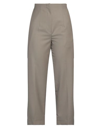 Sandro Woman Pants Taupe Size 10 Polyester, Virgin Wool In Grey
