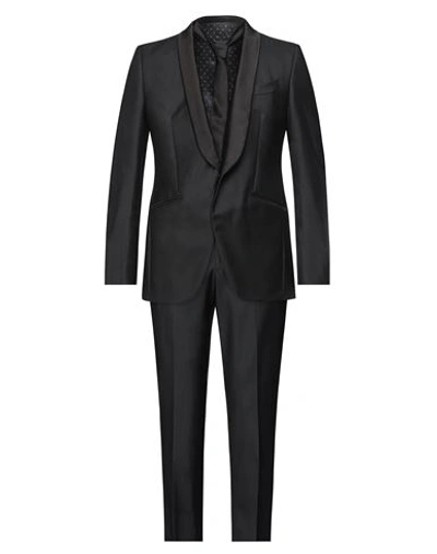 Shop Evento By Carlo Pignatelli Man Suit Steel Grey Size 40 Virgin Wool, Silk