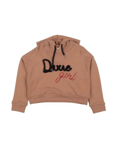 Dixie Toddler Girl Sweatshirt Camel Size 6 Cotton, Polyester In Beige