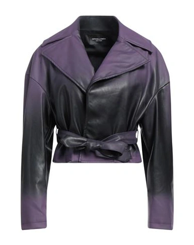 Antonella Rizza Woman Blazer Dark Purple Size S Polyurethane, Viscose, Elastane In Purple