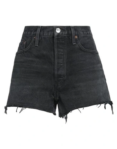 Shop Re/done Woman Denim Shorts Black Size 27 Cotton