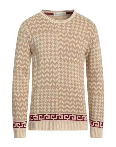 Shop Bicolore® Bicolore Man Sweater Sand Size Xl Acrylic, Wool In Beige