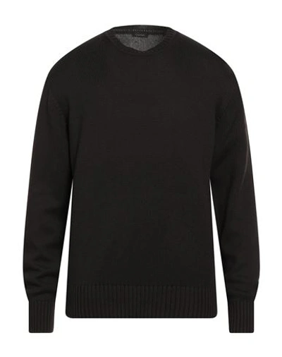 Shop Cruciani Man Sweater Dark Brown Size 44 Cotton