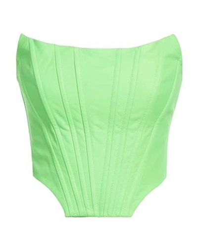 Giuseppe Di Morabito Woman Top Light Green Size 4 Lambskin In Green