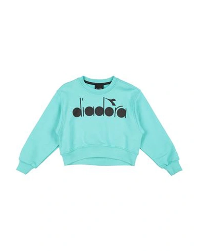 Shop Diadora Toddler Girl Sweatshirt Turquoise Size 4 Cotton In Blue