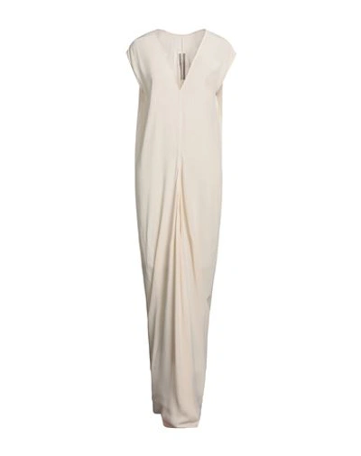 Shop Rick Owens Woman Maxi Dress Cream Size 4 Acetate, Silk In White