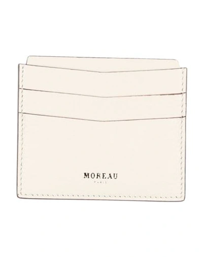 Shop Moreau Paris Woman Document Holder Ivory Size - Soft Leather In White