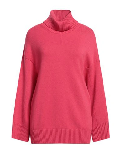 Shop Gentryportofino Woman Turtleneck Fuchsia Size 10 Cashmere In Pink