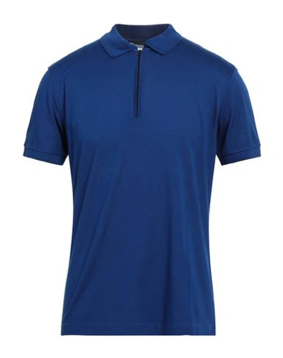 Shop Pal Zileri Man Polo Shirt Blue Size M Cotton