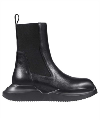 Shop Rick Owens Leather Chelsea Boots In Black