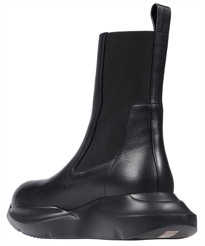 Shop Rick Owens Leather Chelsea Boots In Black