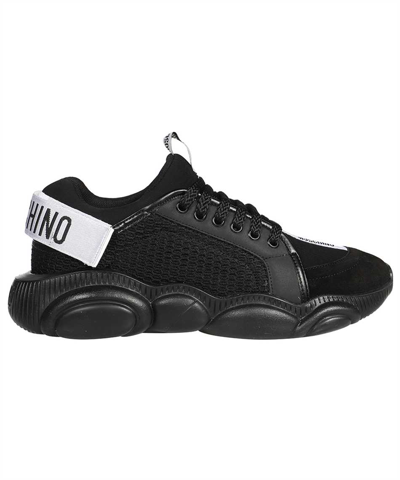 Shop Moschino Low-top Sneakers In Black