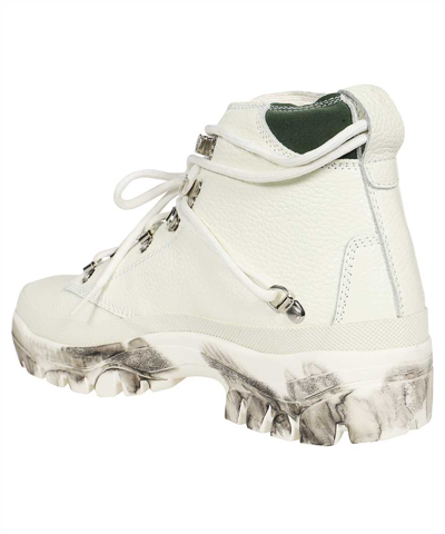 Reese Cooper Leather Lace-up Boots In White