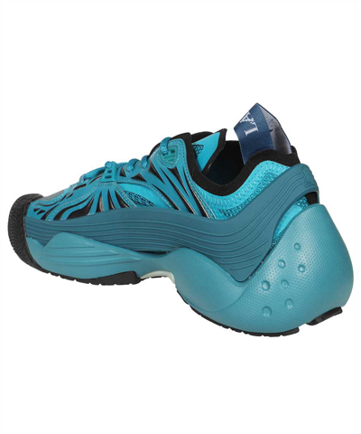 Shop Lanvin Low-top Sneakers In Turquoise