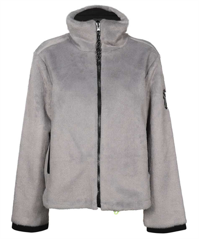 Shop John Richmond Faux Fur Jacket In Grey