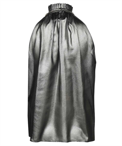 John Richmond Silk Blouse In Silver