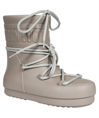 Moon Boot Rubber Rain Boots In Grey
