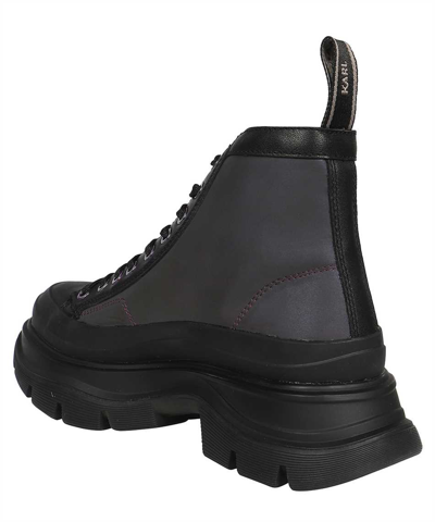 Shop Karl Lagerfeld Lace-up Ankle Boots In Black