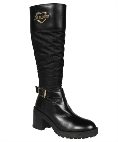Shop Love Moschino Knee-boots In Black