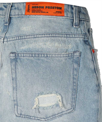 Heron Preston Denim Mini Skirt In Denim