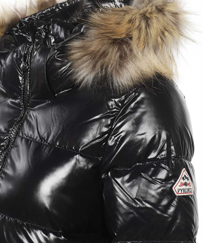 Shop Pyrenex Fur Trimmed Hood Down Jacket In Black