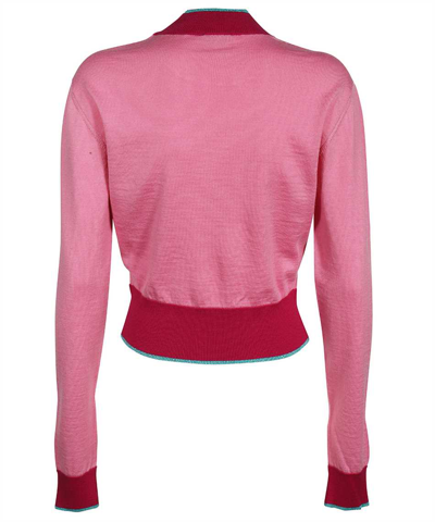 Versace Jeans Couture Round Logo Pullover In Pink