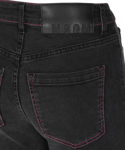 Shop Msgm 5-pocket Jeans In Black