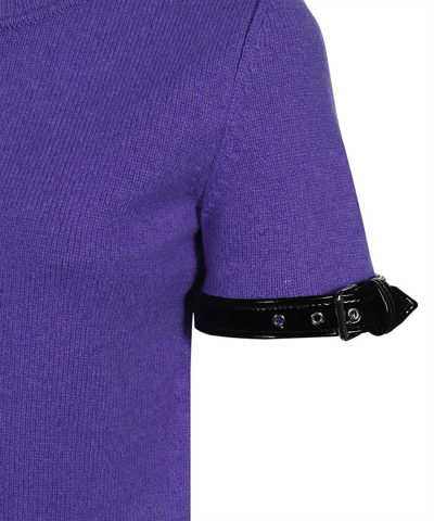 Shop Moschino Wool Blend T-shirt In Purple