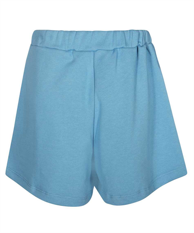 Opening Ceremony Patch-detail Track Shorts In Light Blue