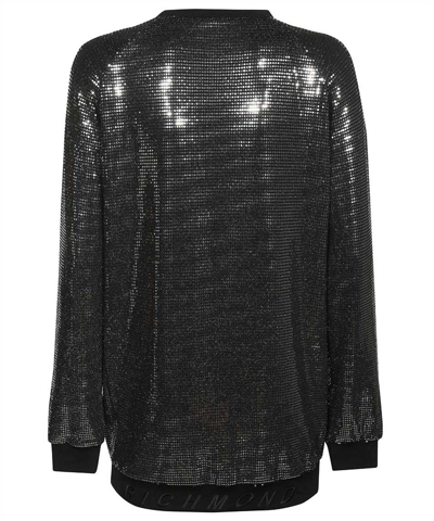 John Richmond Rhinestone-embellished Mini Dress In Black