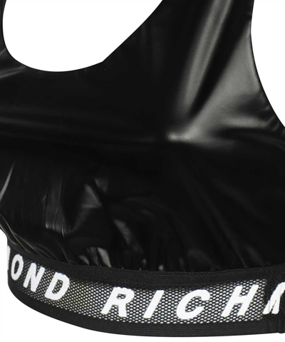 John Richmond Technical-fabric Top In Black