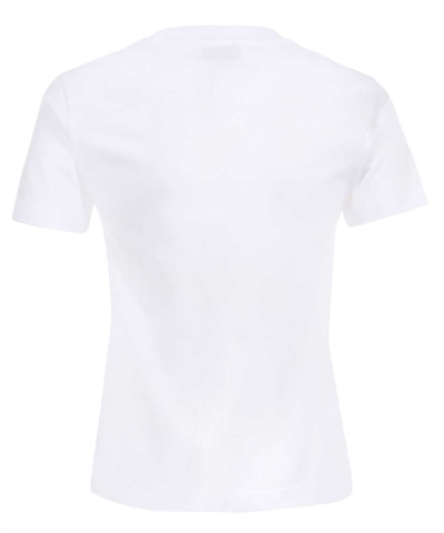 Shop Lanvin Patch Detail Cotton T-shirt In White