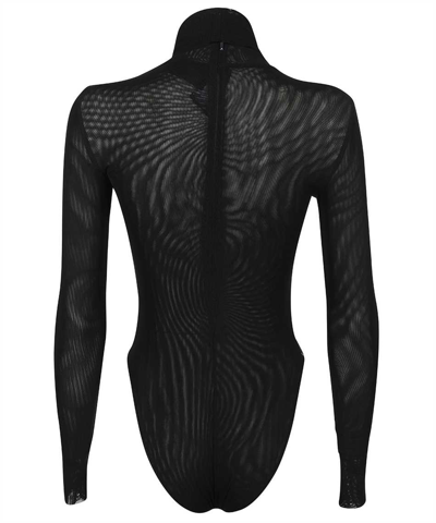 Shop John Richmond Tulle Bodysuit In Black