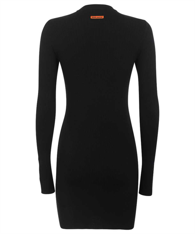 Shop Heron Preston Ribbed Knit Dress In Black