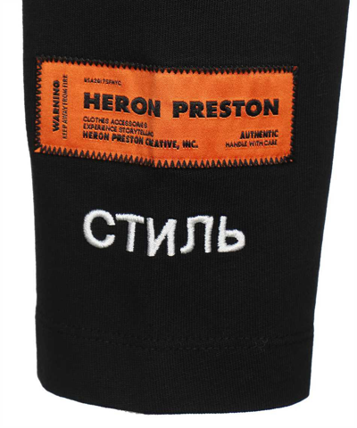Shop Heron Preston Logo Detail Cotton Sweatshirt In Black