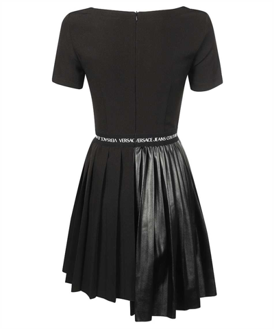 Versace Jeans Couture Pleated Dress In Black
