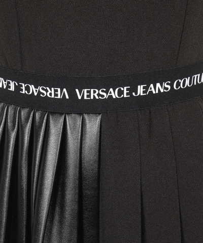 Versace Jeans Couture Pleated Dress In Black