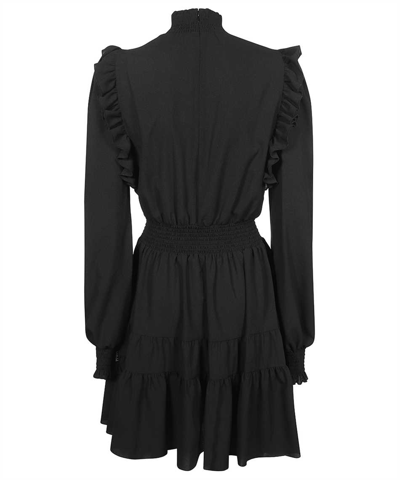 Versace Jeans Couture Crepe De Chine Dress In Black