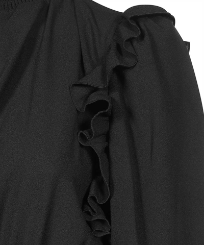 Versace Jeans Couture Crepe De Chine Dress In Black